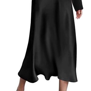 Zeagoo Black Maxi Skirt for Women